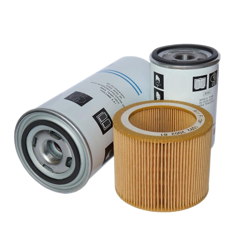 MIAACF Filter Kit 2202929400/2202929450 Air/Oil Separator, 1092200281/1613900100 Air Filter, 2202929500/2202929550 Oil Filter,Compatible with GA5/11FF Air Compressor Compression Equipment Accessories - Image 3